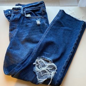 Forever 21 Loose fit blue jeans with rips
